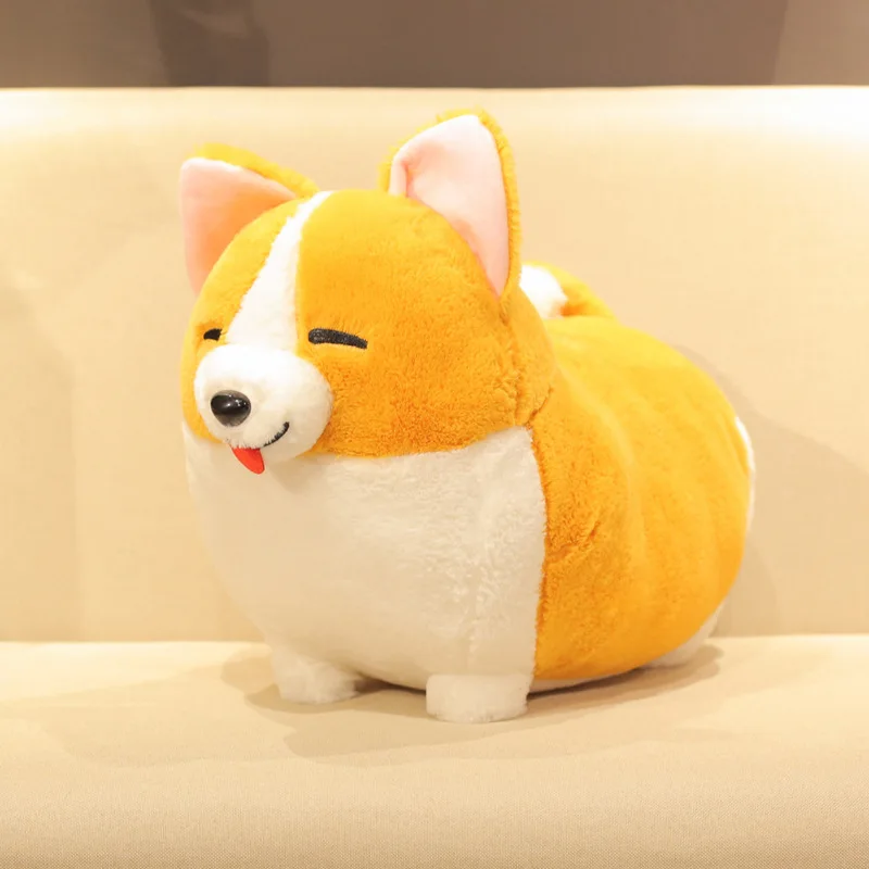 Cute Fancy Pet Corgi Toy Plush Peach Heart Ass Welsh Corgi Pembroke Dog Animal Pillow Stuffed Doll Toys