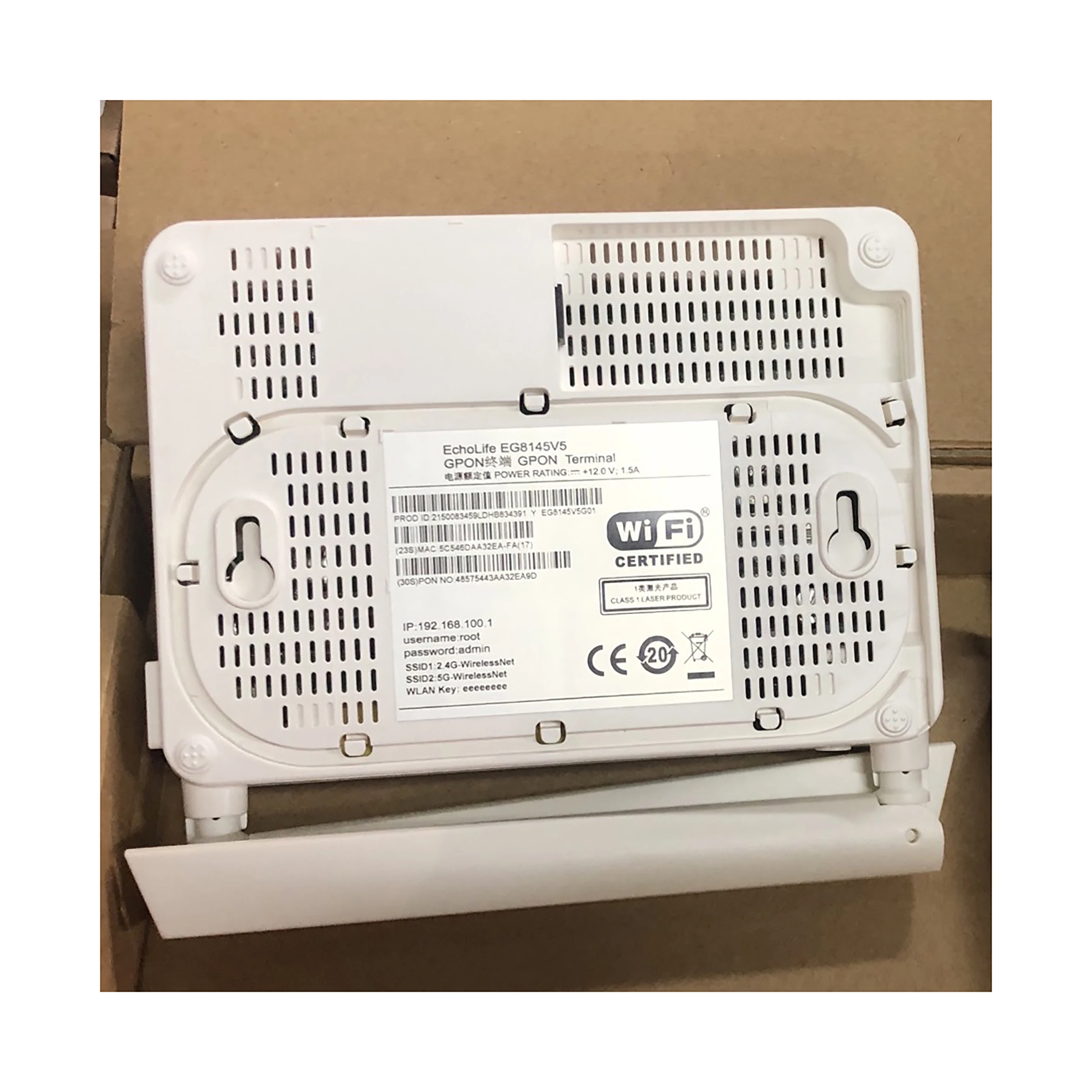 good price 8145v5 Used Onu Xpon Ont Wifi Epon XPON GPON EPON  Ftth Router Onu EG8145v5  1GE+3FE English Firmware