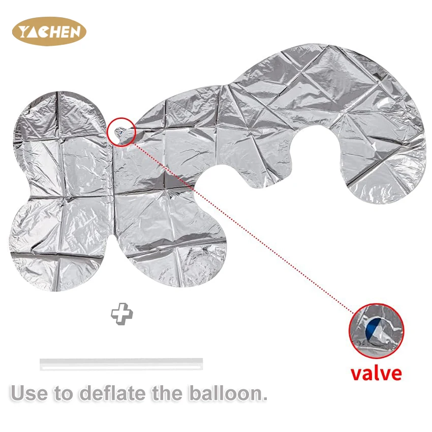 YACHEN Happy Birthday New Year Party Decoration Self Standing Big Giant Gold Silver Helium Foil Number Balloons 50 Inch