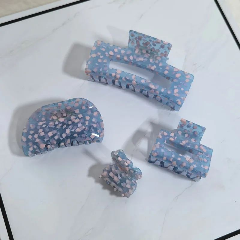 Custom Cute Dog Shape Hair Clips With Logo Biodegradable Acetate Animals Claw Clips For Women Thin Hair