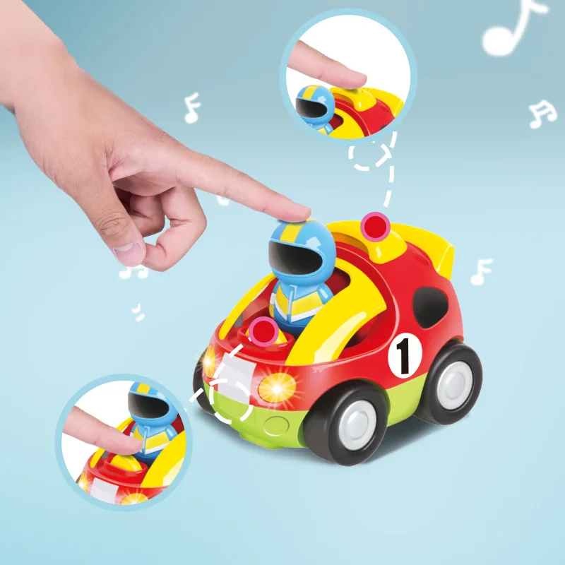 2024 Newest Cartoon Rc Race Car Police Vehicle Cute 2 Channels Radio Remote Control Toy With Light And Music For Kids Gift