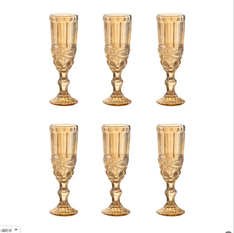 Aeofa super market Unique Retro goblets Champagne goblet glasses glass goblet cups for wedding party