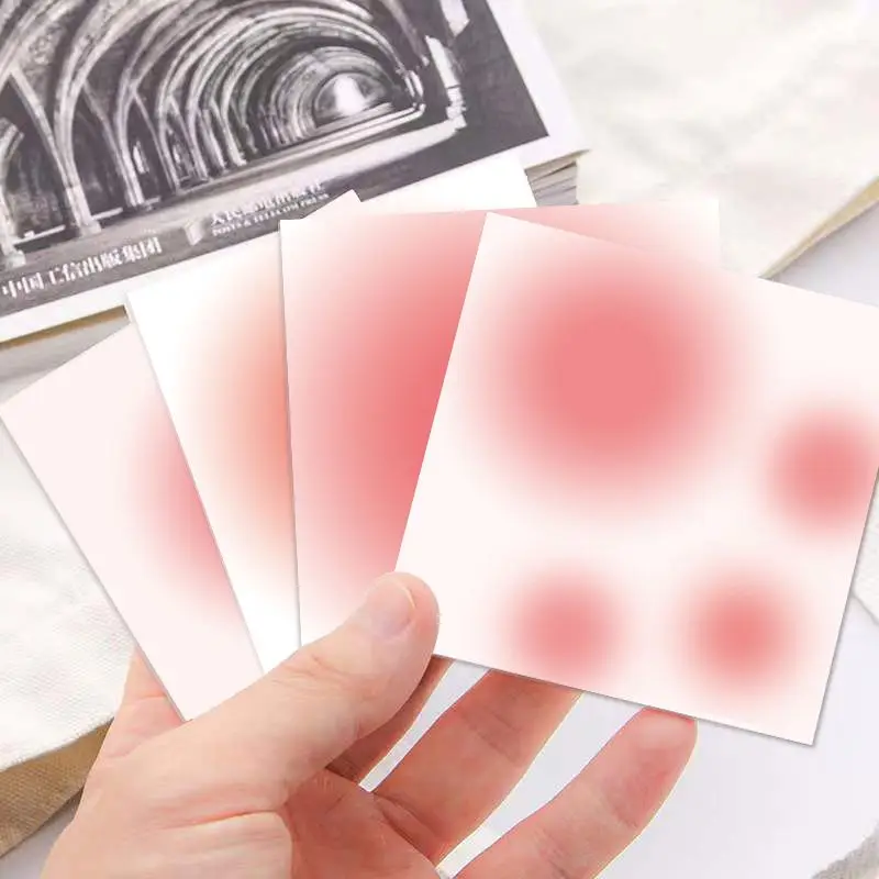 Hot Gradient blush peach halo  memo pad notepad creative sticky message note stickers 50 sheets