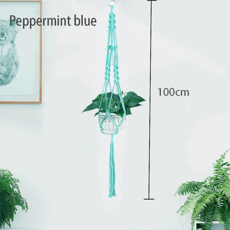 Hot sales colorful macrame plant hanger, plant hanger for home decoration for garden flower hanger