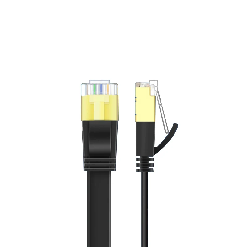 CAT8 Round Cable Flat Ethernet Cable  F/FTP 28AWG+soft flexible PVC Jacket Utp Network Patch Cords Lan Cable