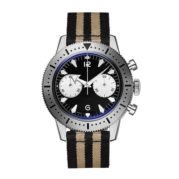 High quality luxury 10atm waterproof sapphire glass chronograph mechanical diver watch men