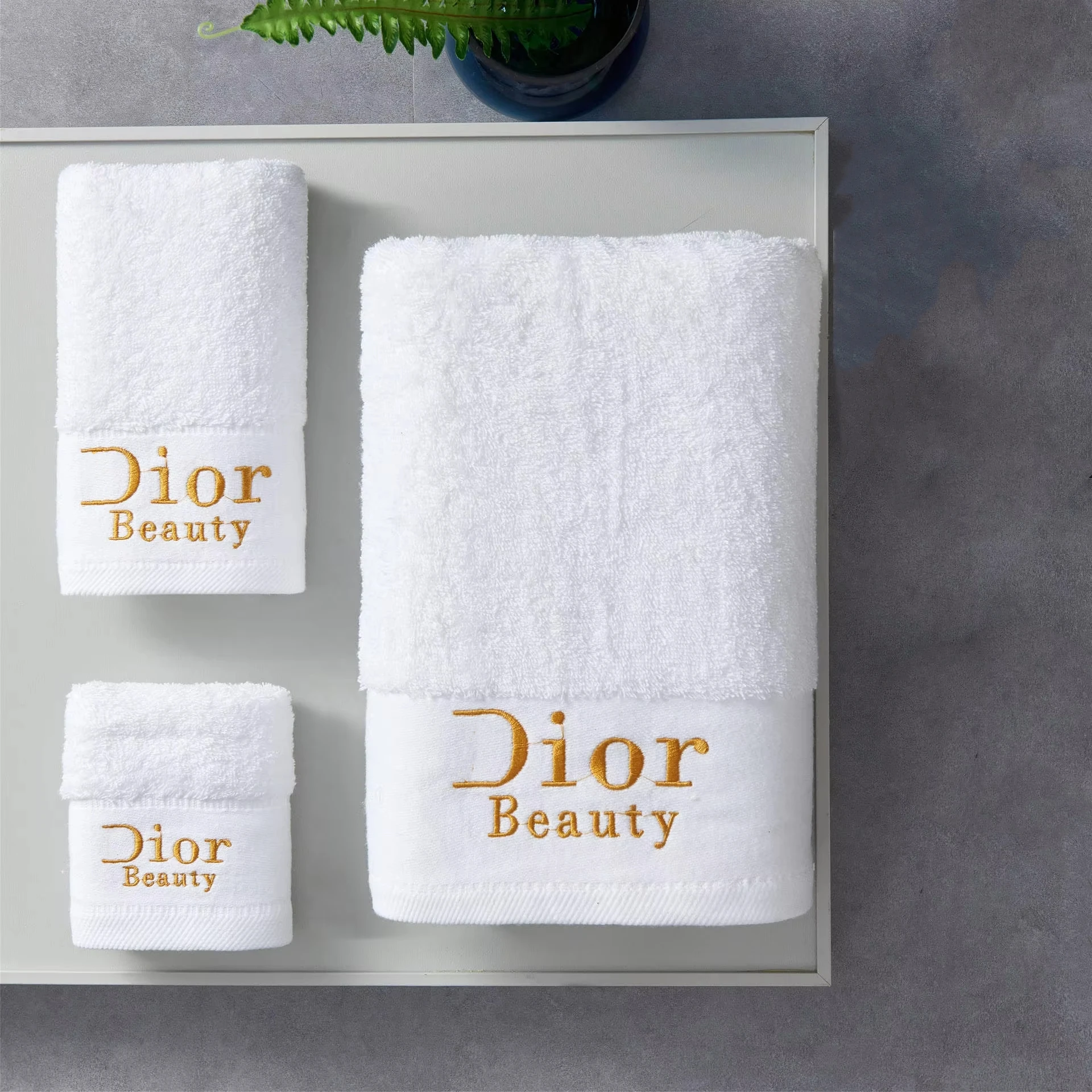 Luxury Cotton Bath Embroidery Custom Logo Towels Cotton Hotel Bath Towel Cotton Gift Towels Set