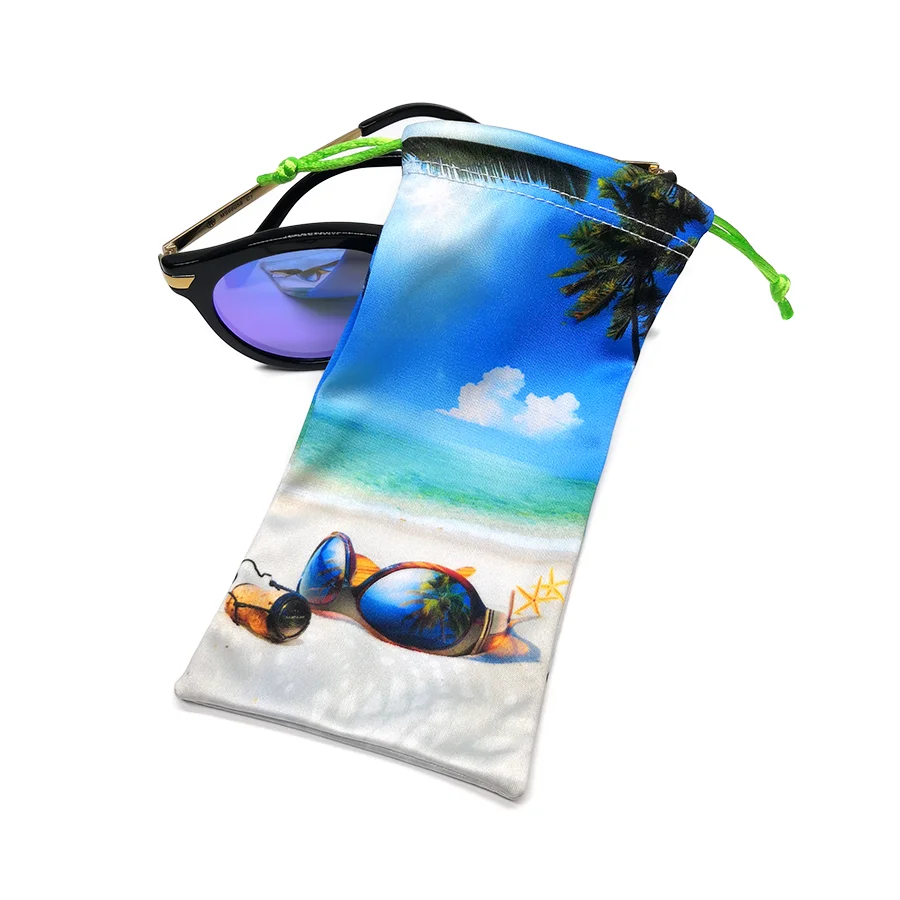 Чехол для очков из микрофибры с принтом логотипа на заказ