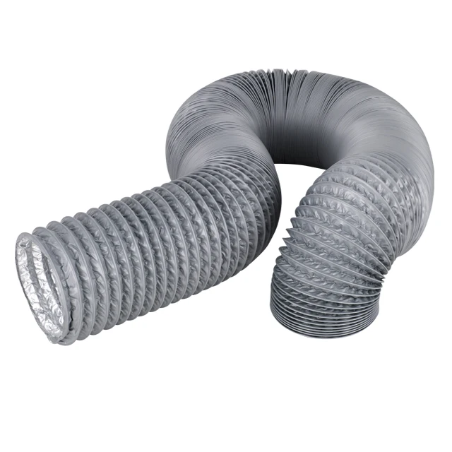 gray PVC Pvc Aluminum Foil Composite Ventilation Pipe/exhaust Steel Wire Duct/ Air Conditioning Hose For Ventilation And Exhaust