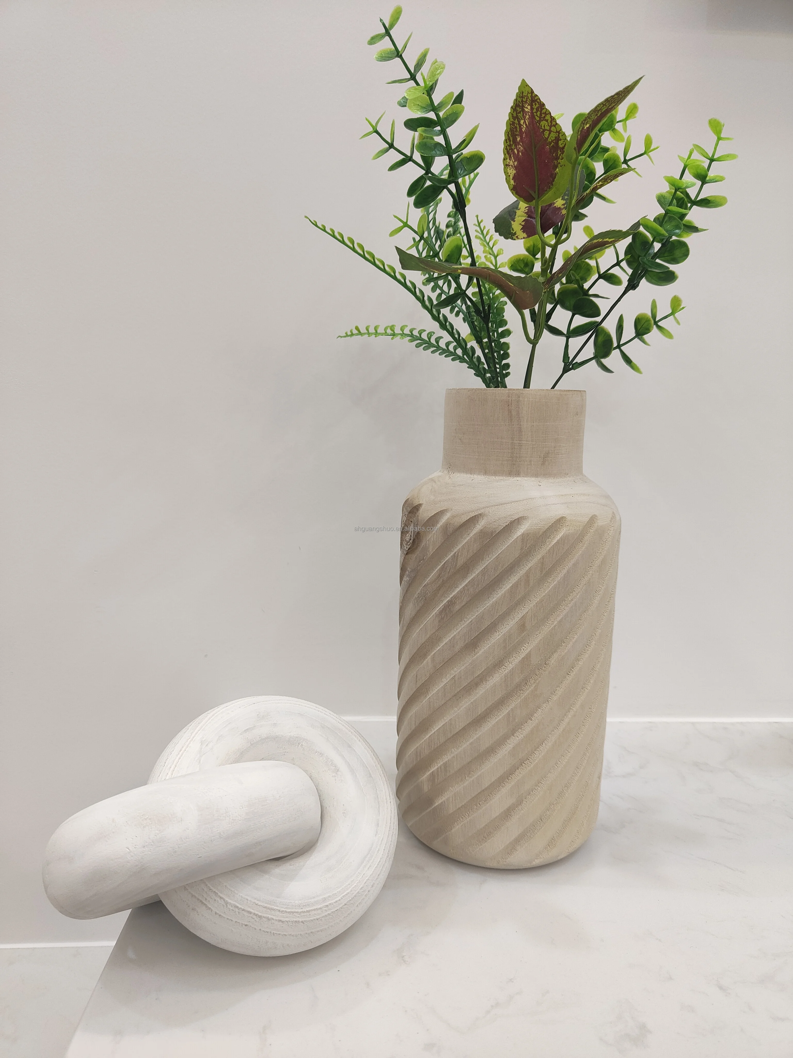 Home Decoration Pieces Curves Vases For Home Decor Hand Made/Country style vases for decor