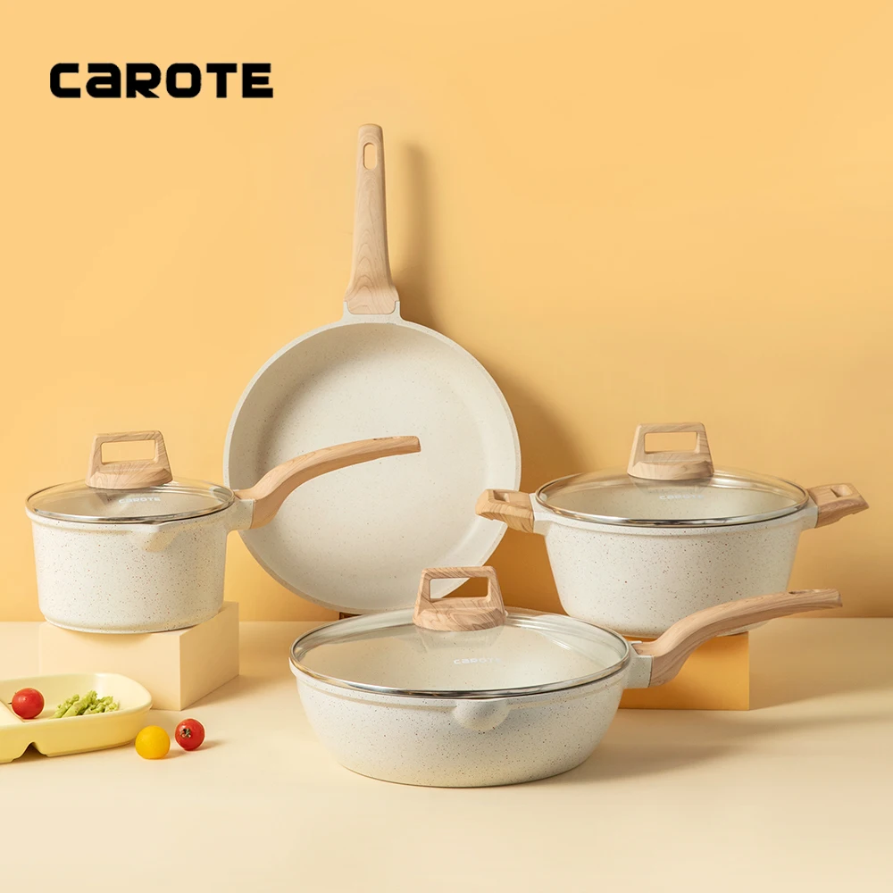 Carote kitchen Die Cast 4pcs Aluminum Nonstick Pots And Pans Cookware Sets,Alibaba aluminum cookware manufacturer