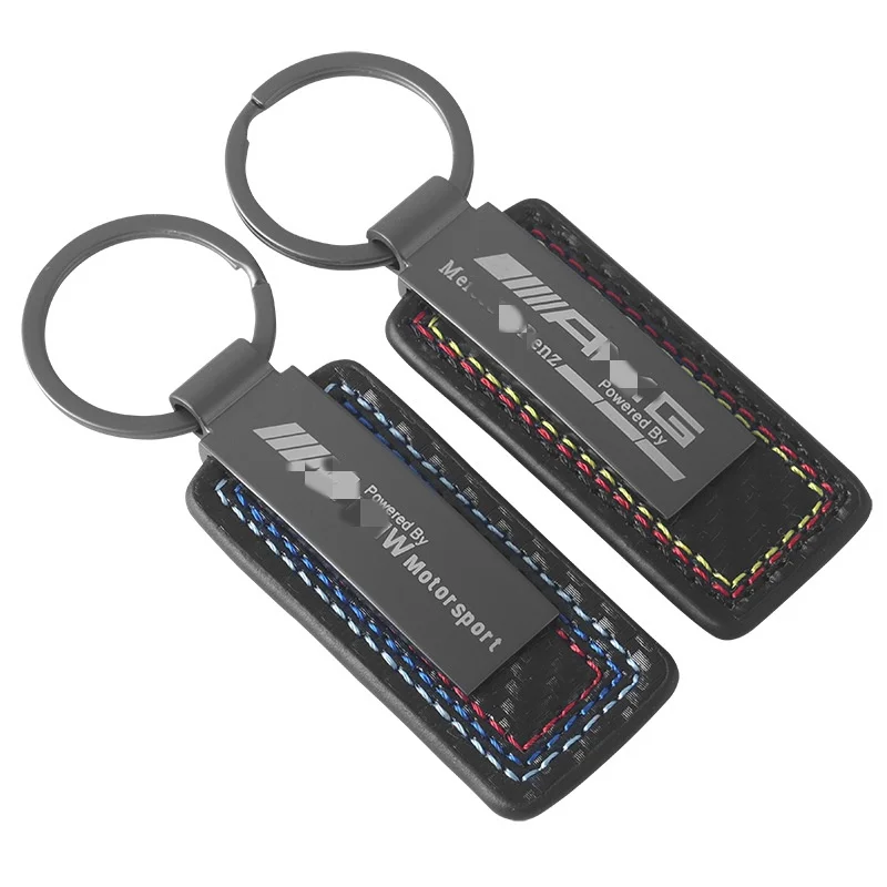 Metal Buckle Car Keychains with Brand Logo for Sline For BMW M For Benz AMG Badge Key Chain Keys Rings Fashion Gift