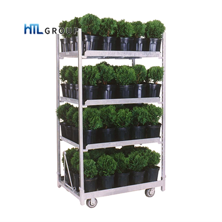 Hot dip galvanized outdoor horticultural garden center nursery flower rack for plants