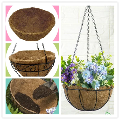 
10 inch coco liner hanging flower baskets plant pot 