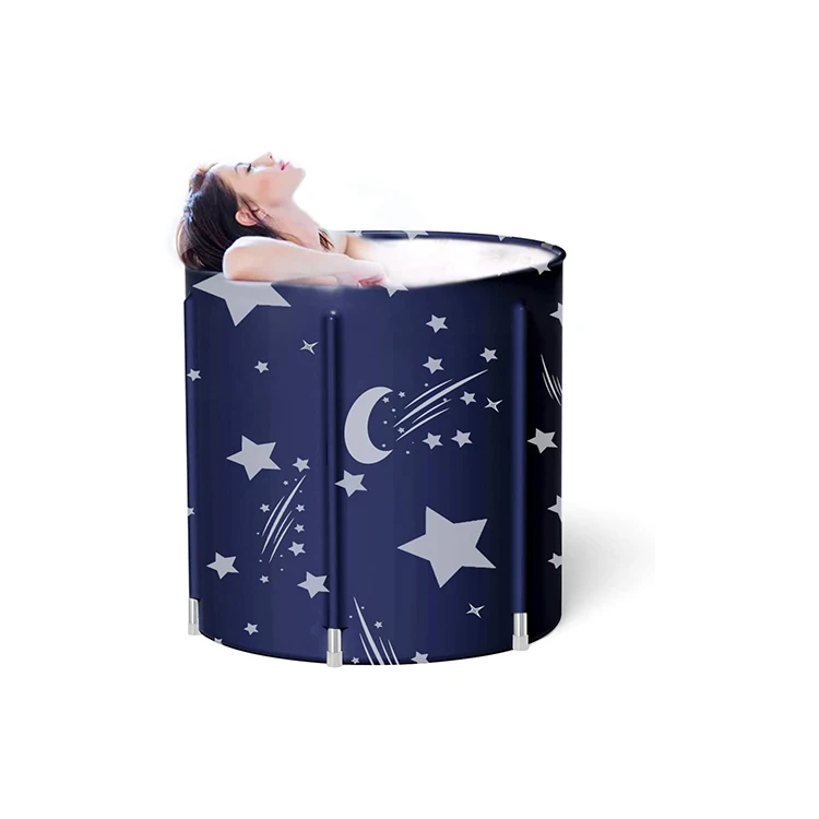 FANDING New hot Adult bath bucket large size folding bathtub family thickened folding clip cotton portable adult bathtub