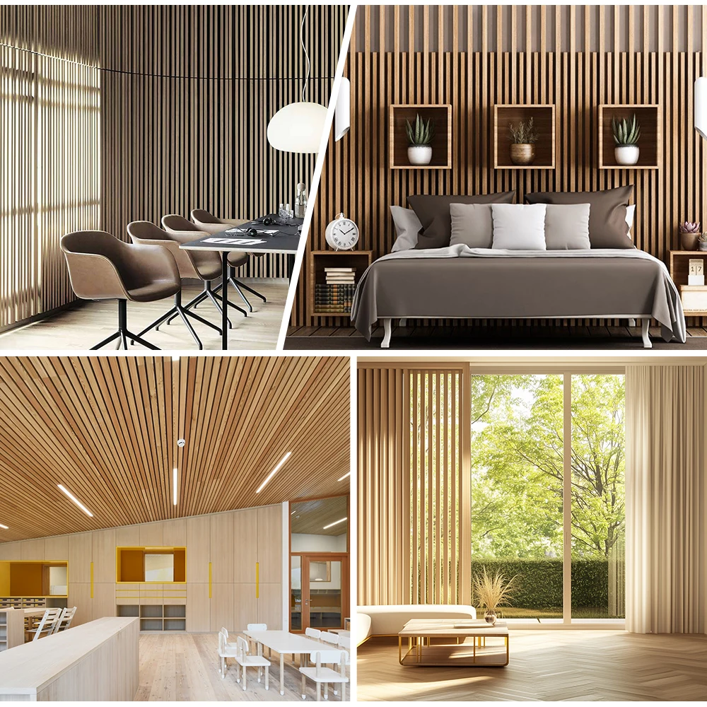 Indoor Great Wall WPC Cladding Wall Panel Fluted WPC Internal Wall Panel for Home Living Room