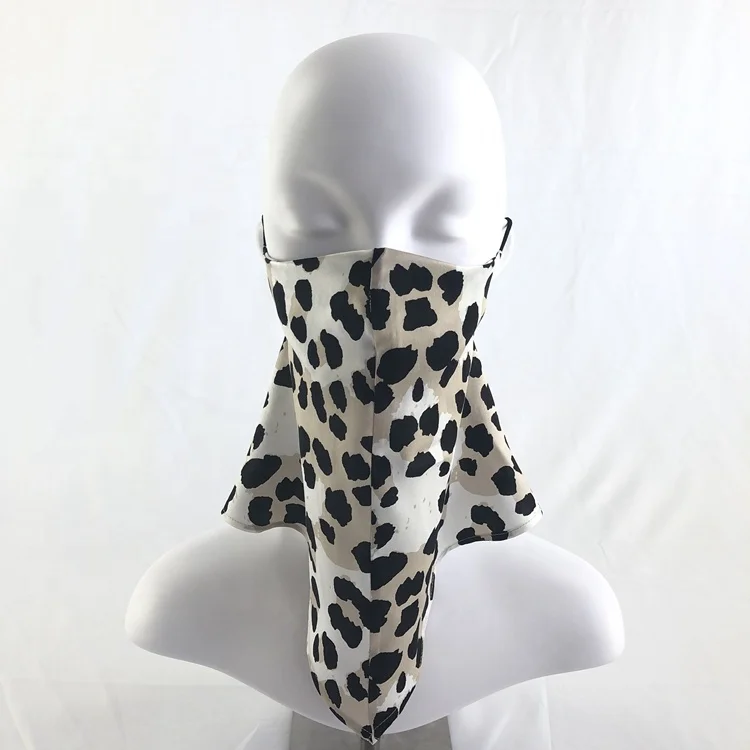 Летняя воздухопроницаемая шелковая накидка на шею для лица