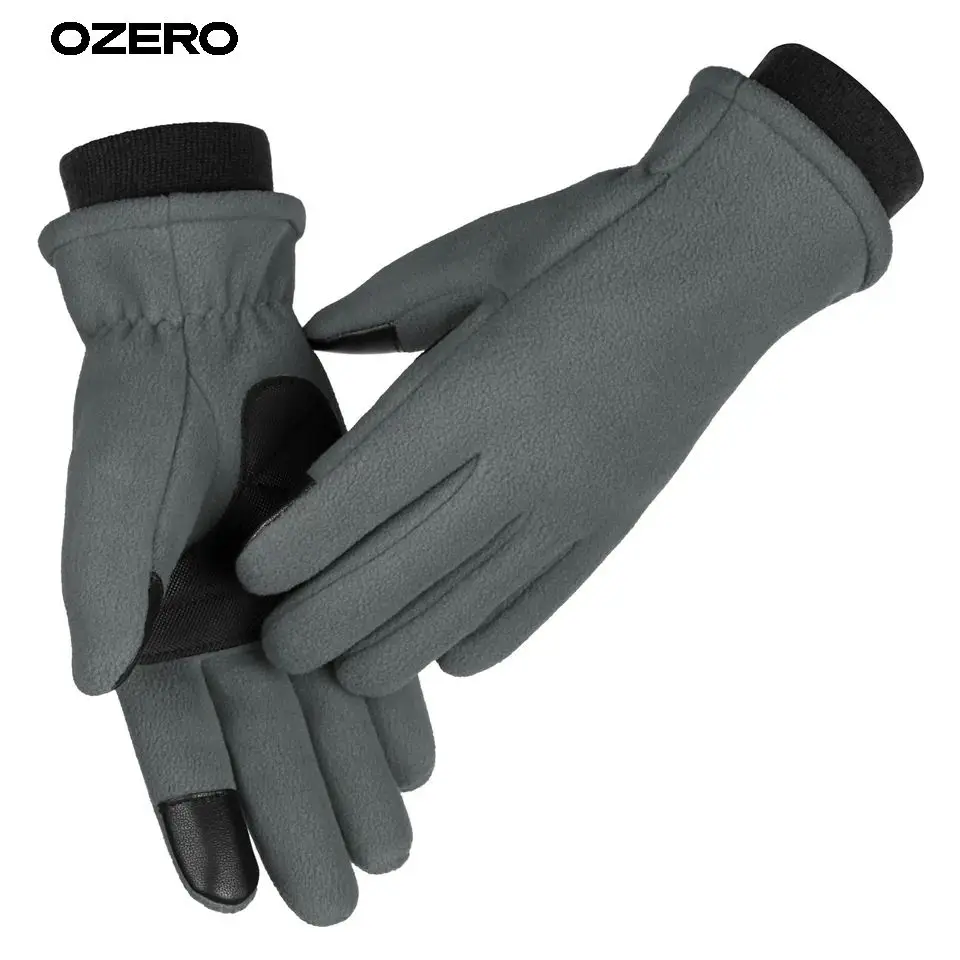 Private Logo Unisex Fashion Polar Fleece Winter Cold Windproof Waterproof Gloves Winter Ladies