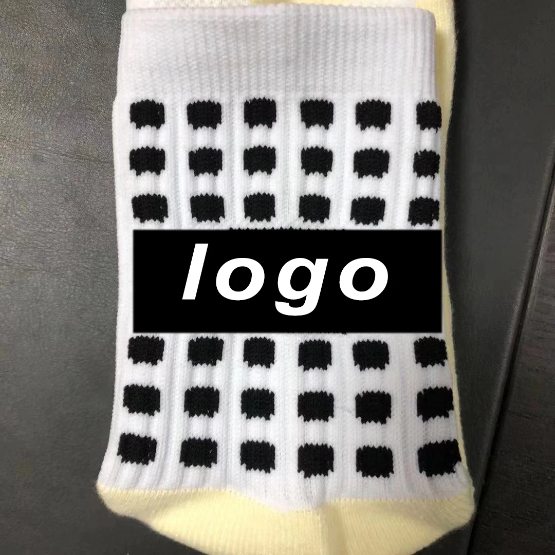 Antiderrapante meias personalizado logotipo embalagem de futebol esportes de futebol masculino meias de aperto de futebol
