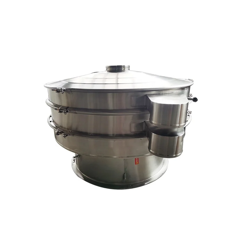 All stainless steel rotary vibrating screen for flour powder particle sieving