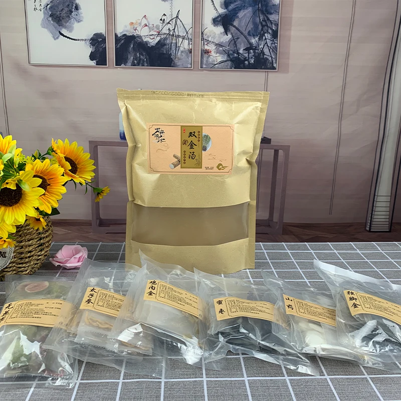 Chinese Wholesale Shuangjin decoction Individual packaging Dauphin ginseng one-horn golden chicken inner golden FIG jujube yam