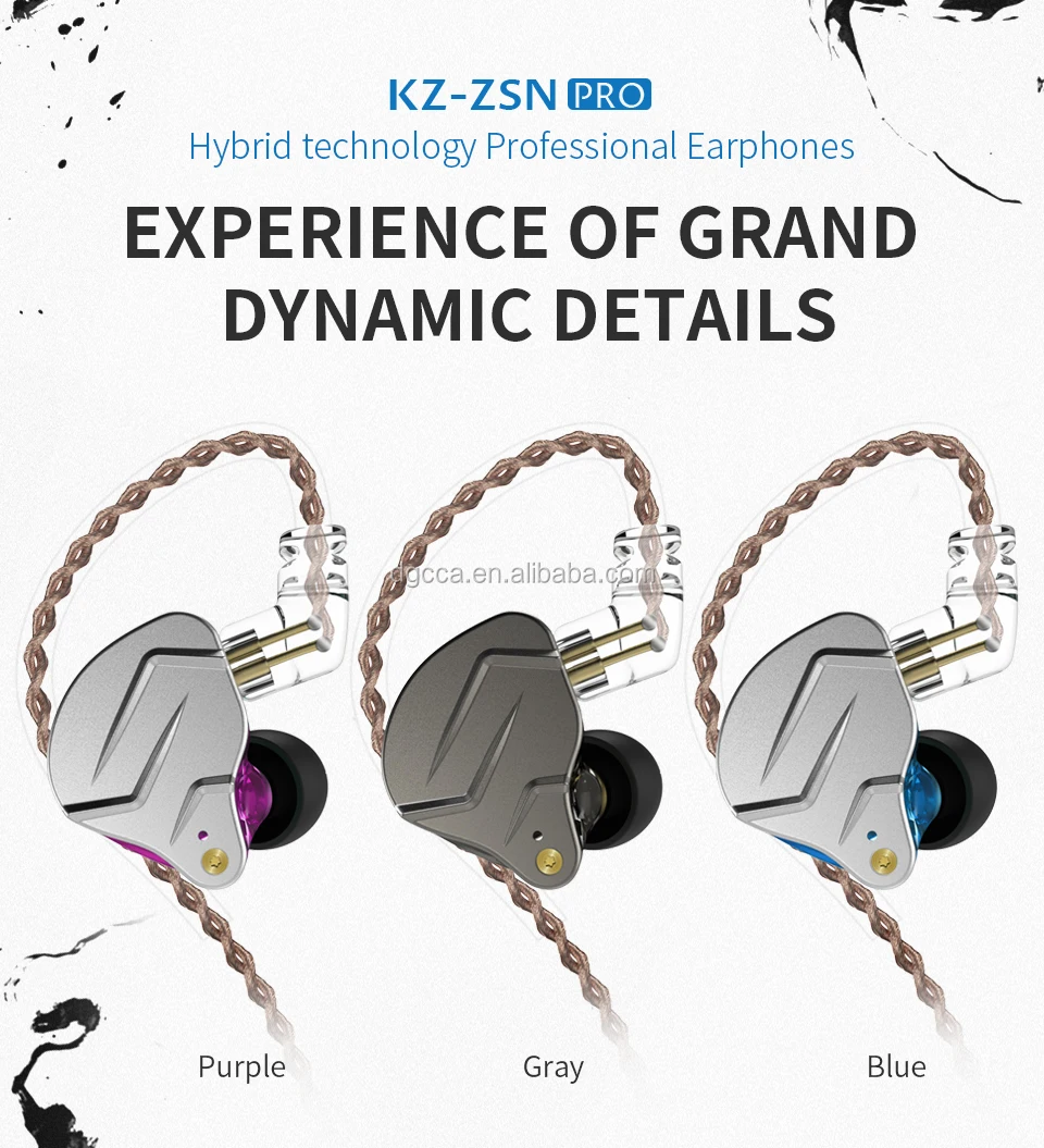 KZ ZSN Pro металлические наушники 1BA + 1DD гибридные технологии HIFI бас Спортивная шумоподавляющая гарнитура 3 5