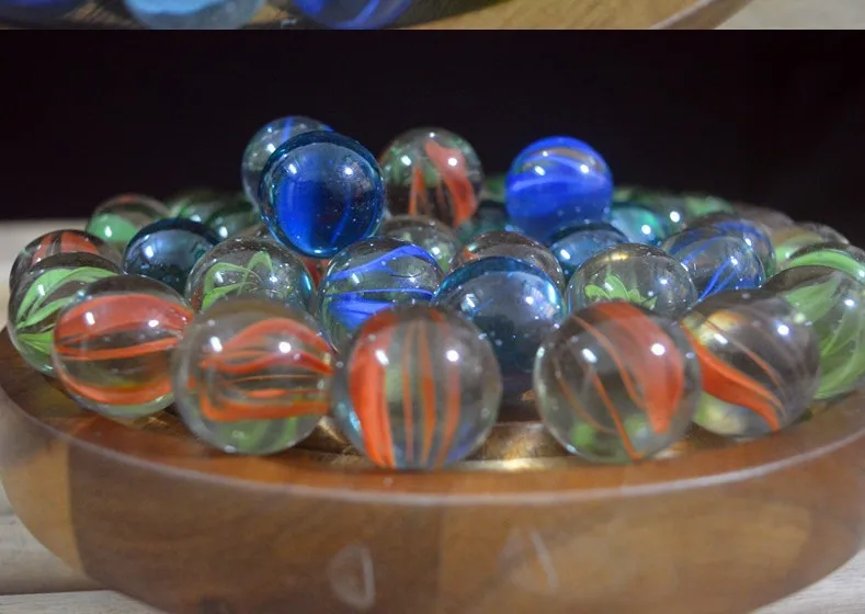 Прямая продажа с фабрики 16 мм мраморные черные прозрачные стеклянные Мраморные Шарики тремя цветами для детей