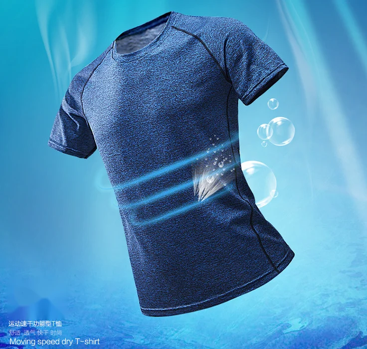 Wholesale cheap custom LOGO print polyester spandex quick dry blank men and women gym t shirt