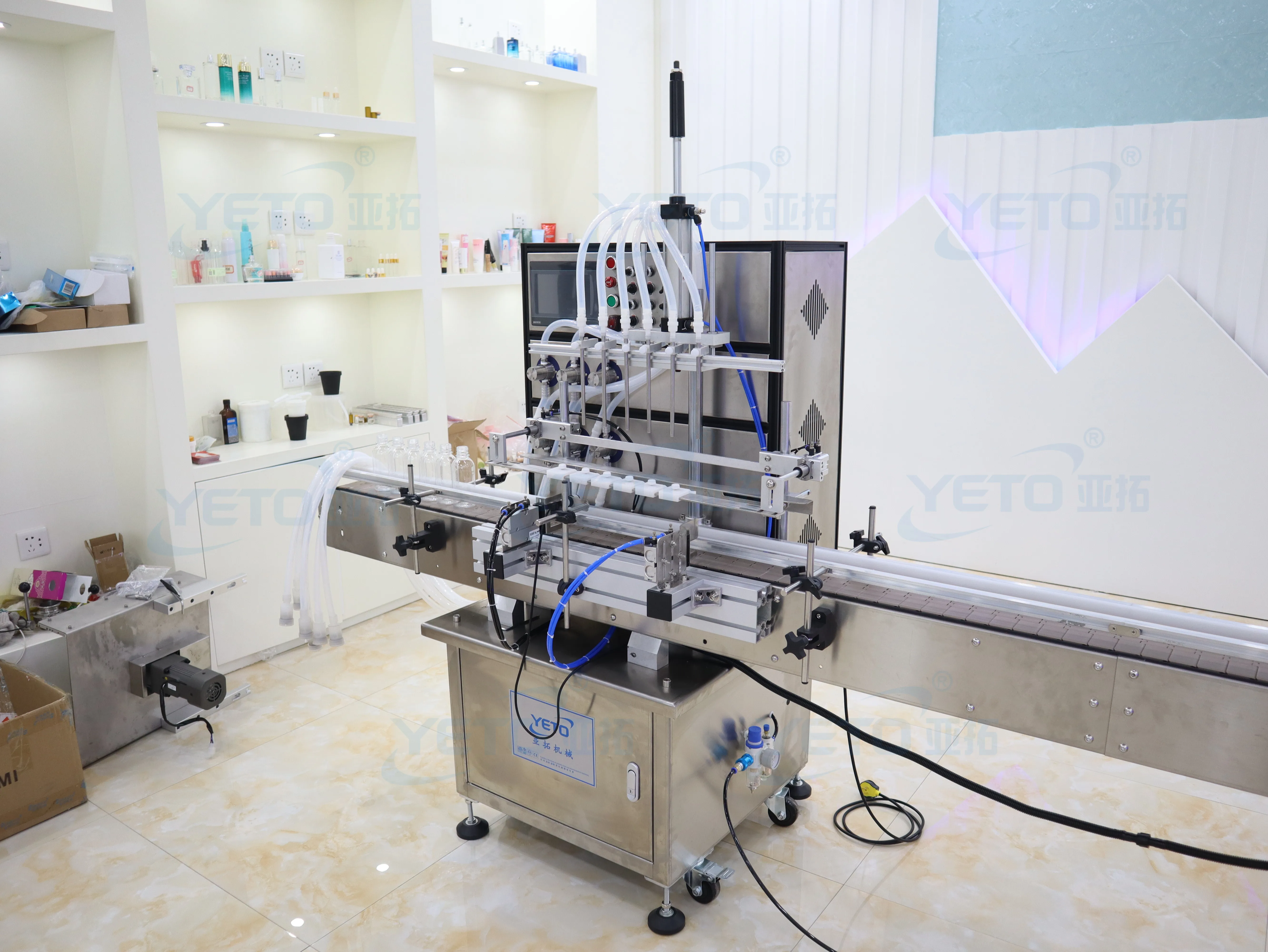 YETO-50-500ml Automatic Liquid Filling Capping Machine Toner Juice Bottle Filler Capper Sealing Packing Line Cosmetic serum