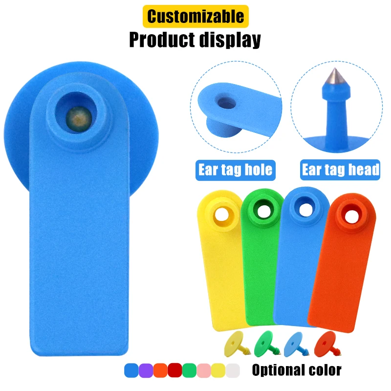 Green Sheep Goat Ear Tag RFID Tag Sheep Numbering Goat Ear Tags 001-100