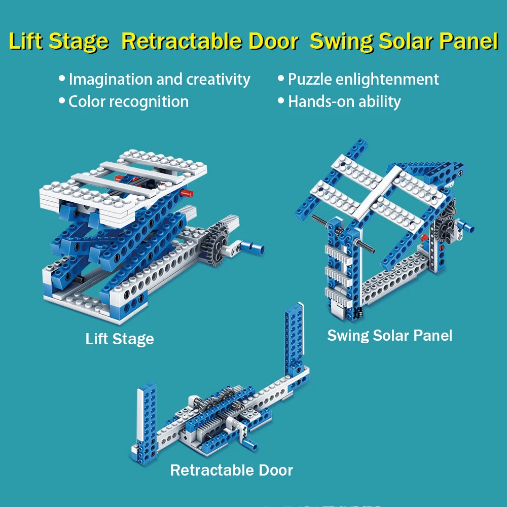 Kidsbits 3 in 1Technology Assembled Building STEM Blocks STEM Siege Car Series Compatible With Lego Blocks