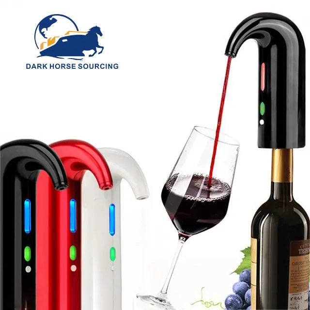 Portable USB Rechargeable Battery digital display One-Touch Automatic Electric Wine Aerator Pourer Pump