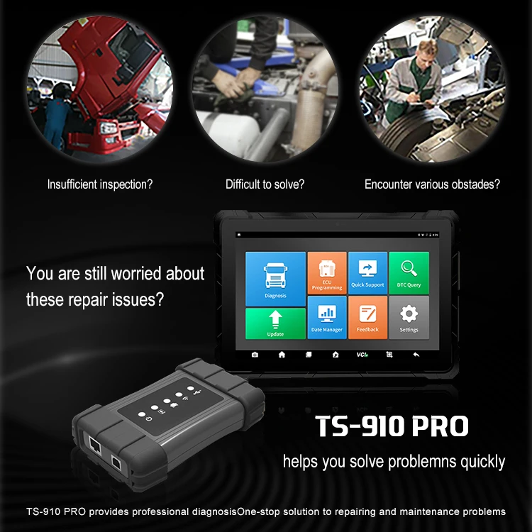 TS 910PRO Automotive Diagnostic Tool Support Online Coding and Programming for car test