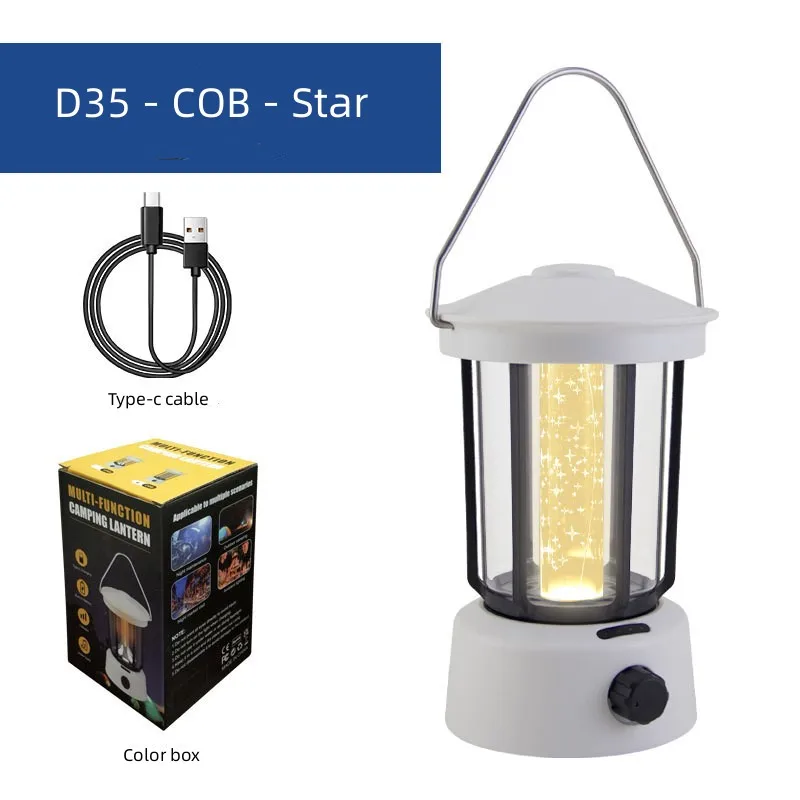 Waterproof Outdoor Rechargeable Emergency Power Bank Torch Light Handheld Camping Lantern LED Camping Light