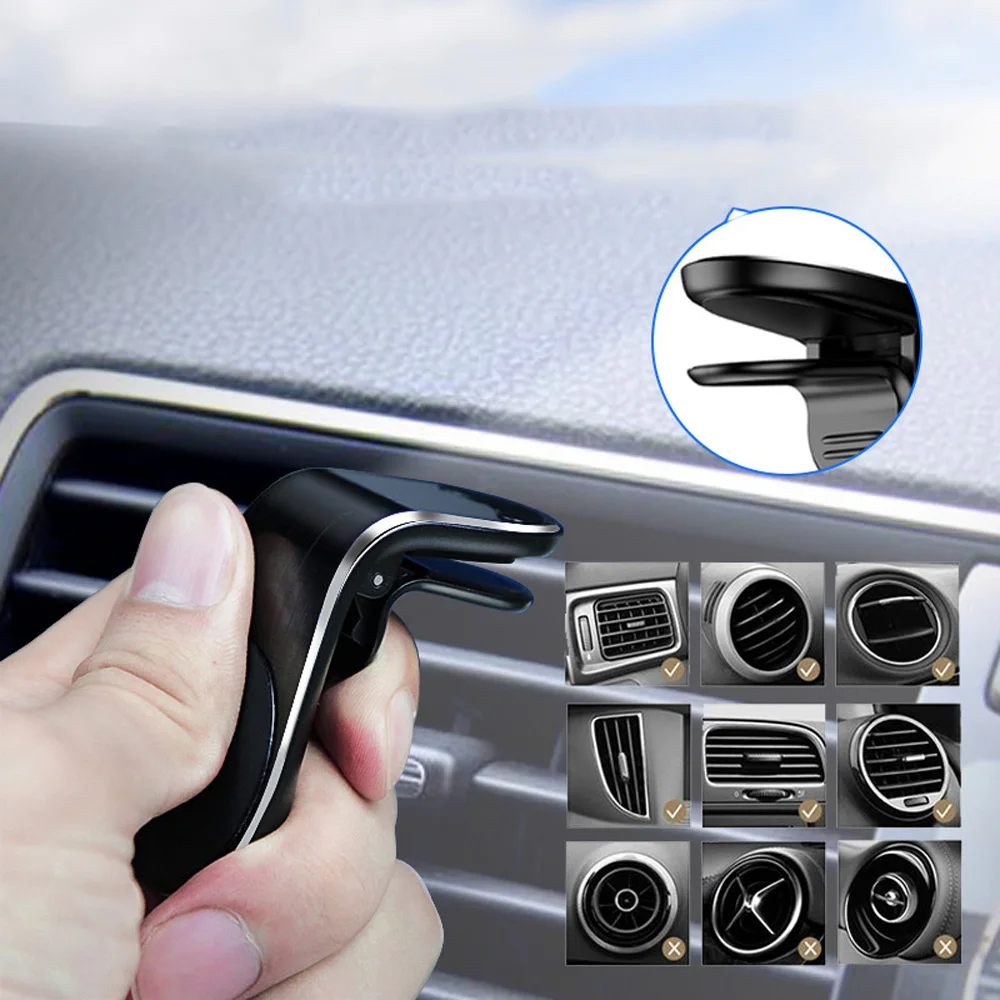 Hot Selling Strong Magnetic Suction Mobile Phone Air Outlet Universal Clip Gravity Induction Metal Magnet Car Holder