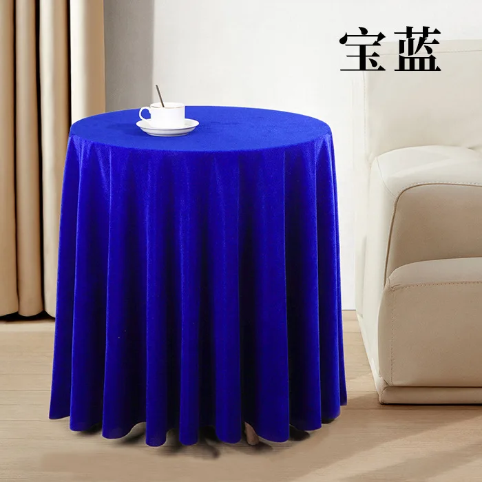 Золотая бархатная круглая скатерть красная Свадебная домашняя фланелевая однотонная темно-зеленая ткань для кофейного столика