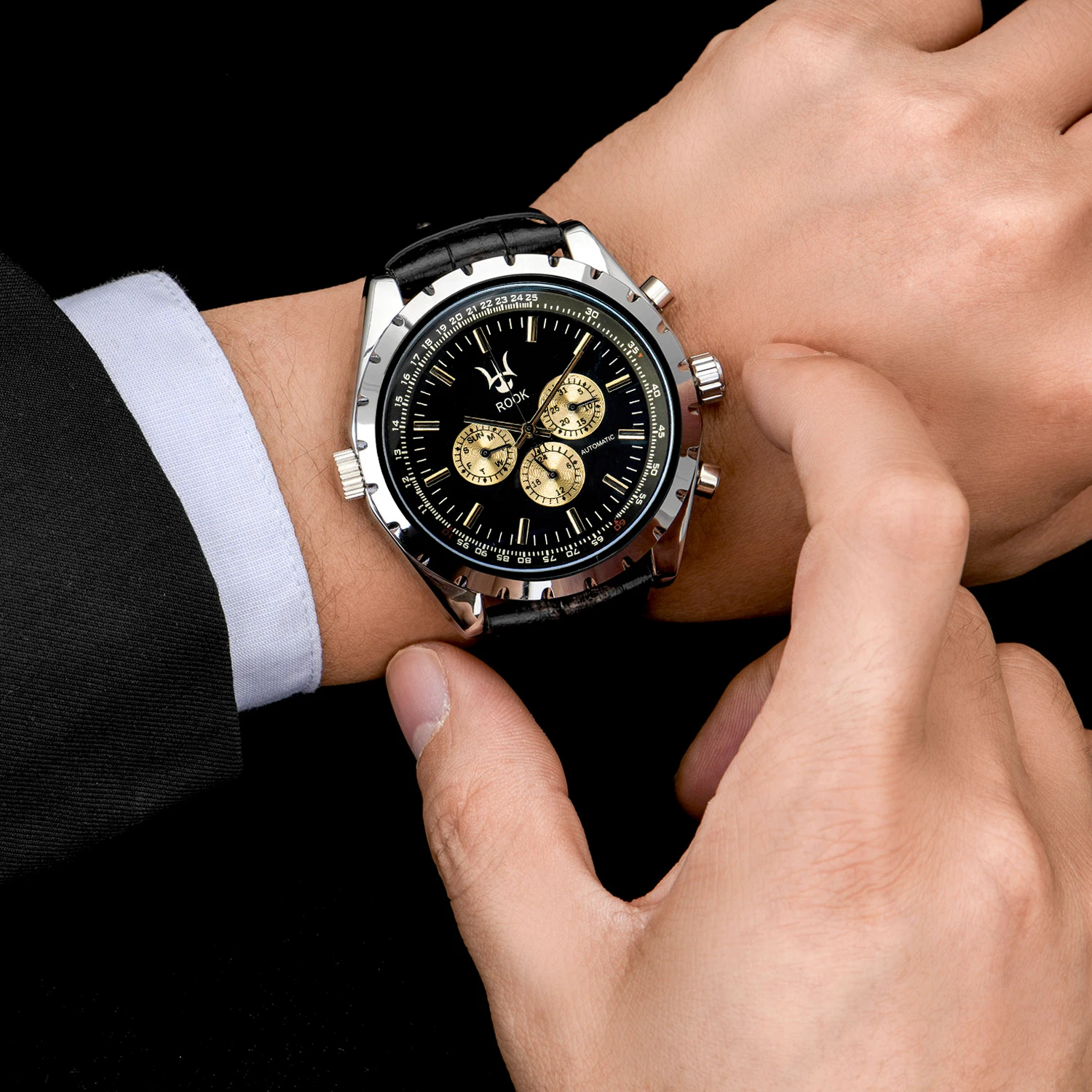 Chinese mechanical watches hollow transparent Men automatic antique mechanical skeleton watch