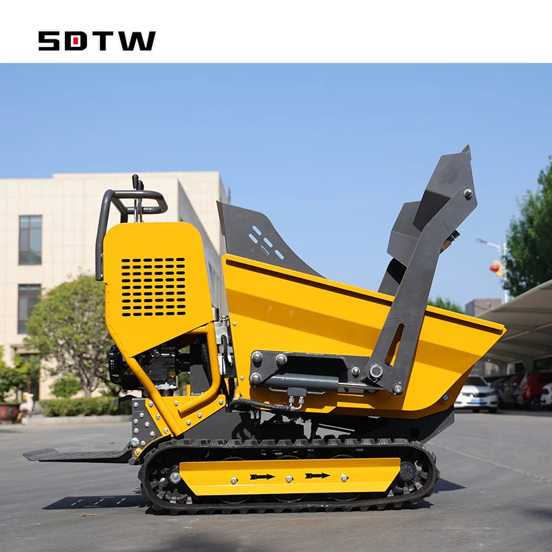 Long lifeservice track mini dumper tracked mini transporter with self loading shovel