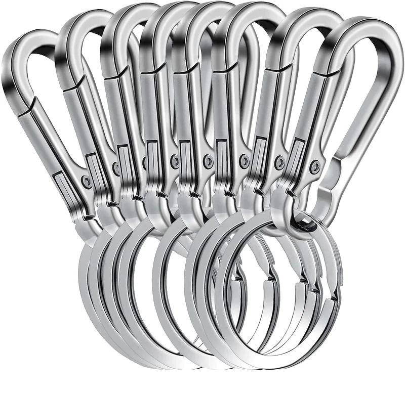 Metal Carabiner Keychain Coin Holder Keyring Organizer for Car Key Finder Convenient Keychain Clip