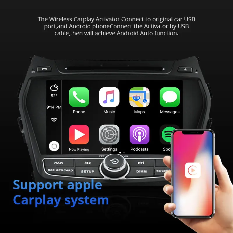 LJHANG 2 din touch screen PX6 android 12 4+64G car dvd player for hyundai ix45 2012 multimedia stereo system radio gps navi