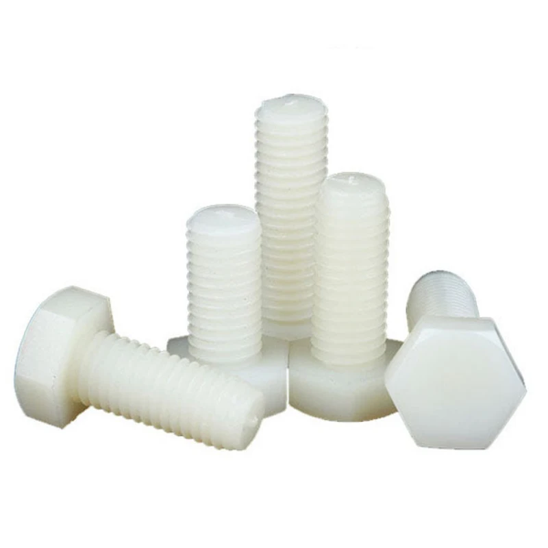 nylon bolt Factory Wholesales Nylon Outer Hexagonal Bolt White Plastic Screw Machine Screw M3-M10 PA66