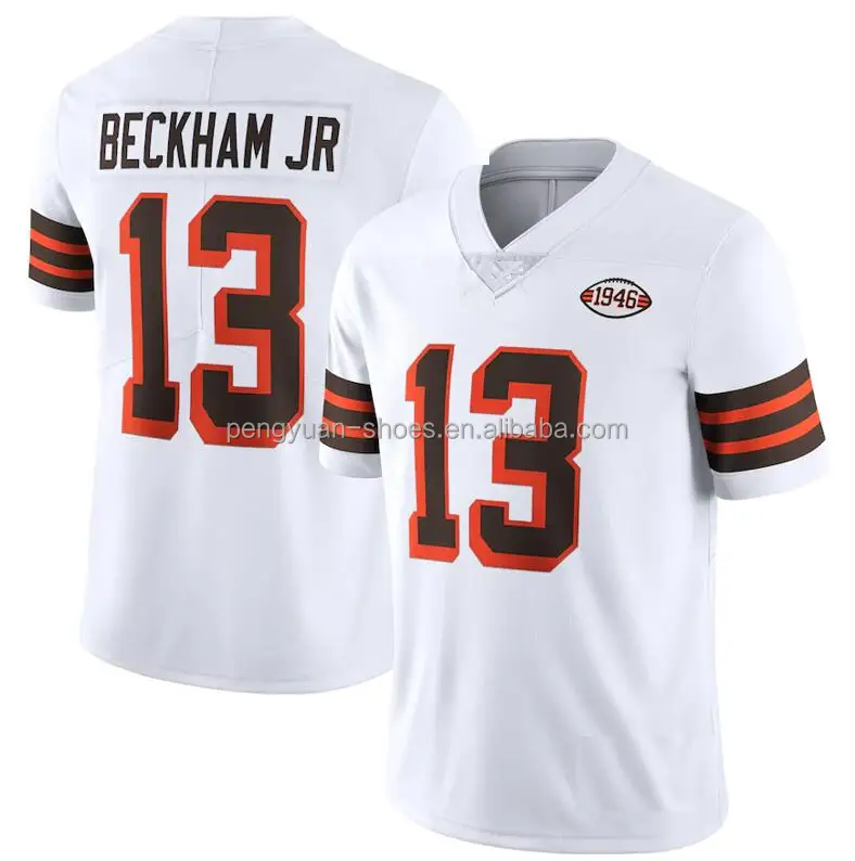 Лучшее качество, Джерси № 6 Бейкер Мэйфилд № 13 Оделл Бекхэм Jr № 24 Ник чубб № 95 Гарретт № 80 Jarvis Landry для американского футбола