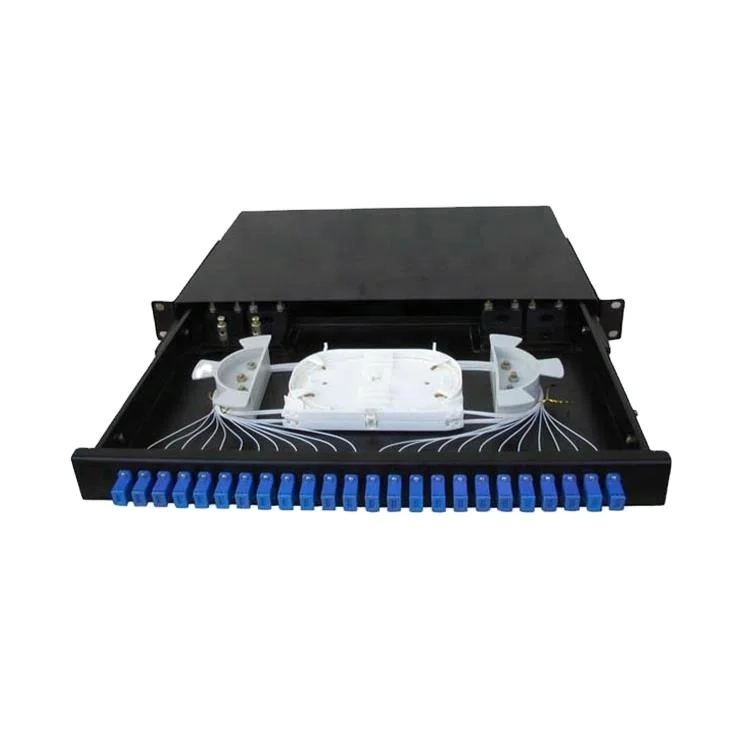 FCST03105 24 Port 96 Core Fiber Optic Distribution Box Patch Panel And ODF For ODN Network Distributing With Adaptor And Pigtail