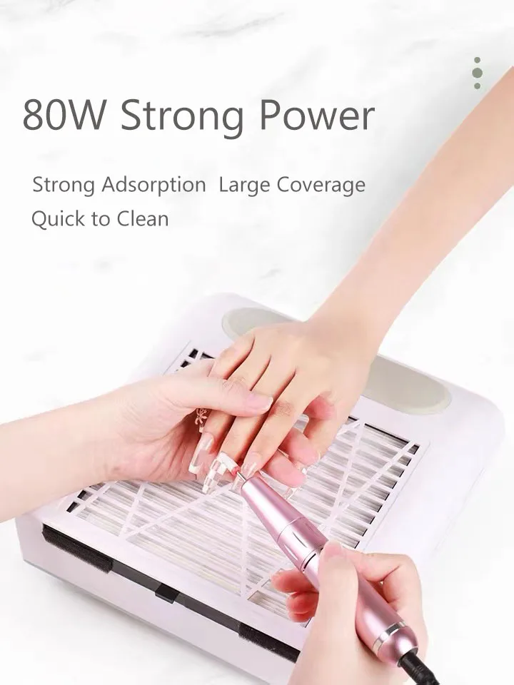 Professional Table Dust Electric Absorber Nail Dust Manicure Battery Nail Lamp Vaccum Cleaner