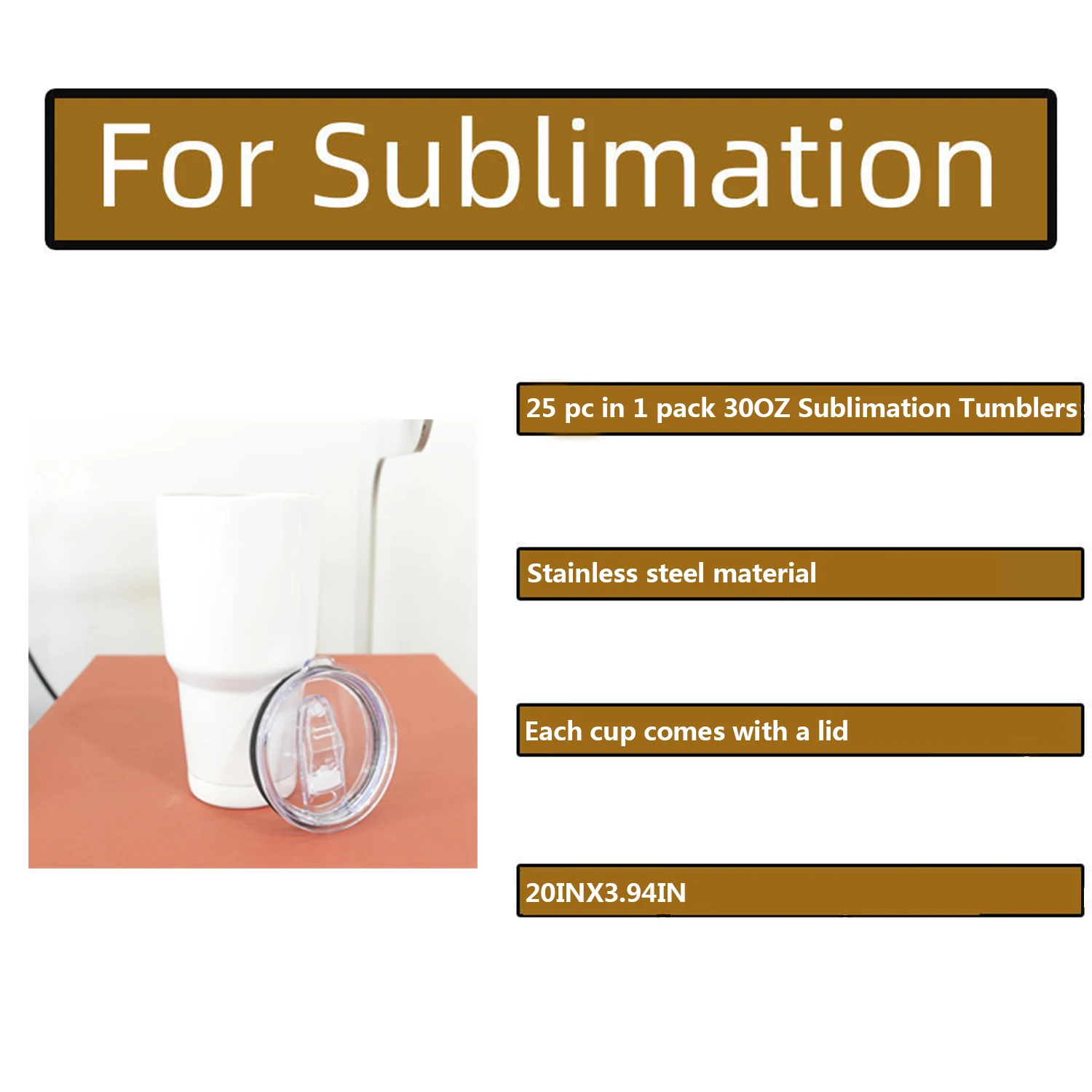 30oz sublimation tumblers Blank us warehouse wholesale stainless steel skinny straight sublimation tumbler 30 oz