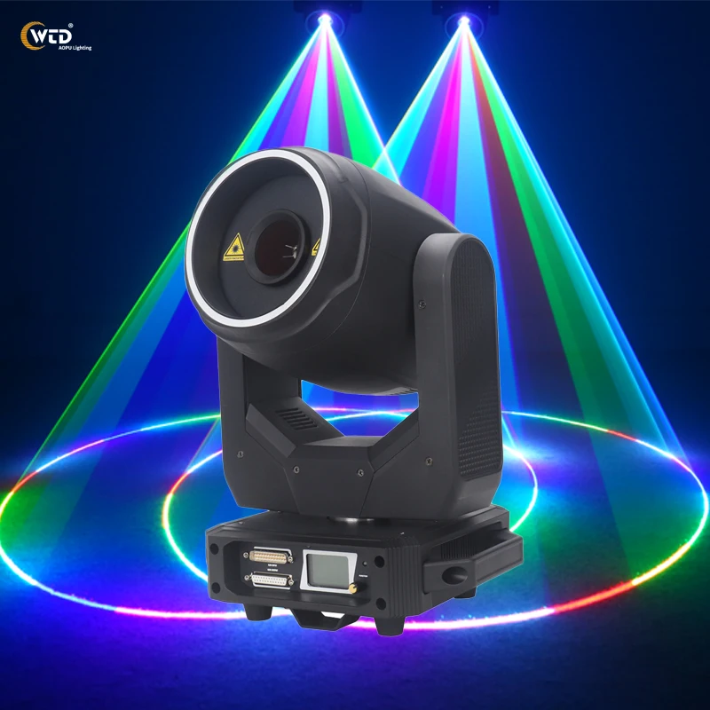 AOPU 5 Вт RGB Gobo узоры лазерный движущийся головной свет с зумом стробоскопический эффект подходит для DJ лазерное шоу