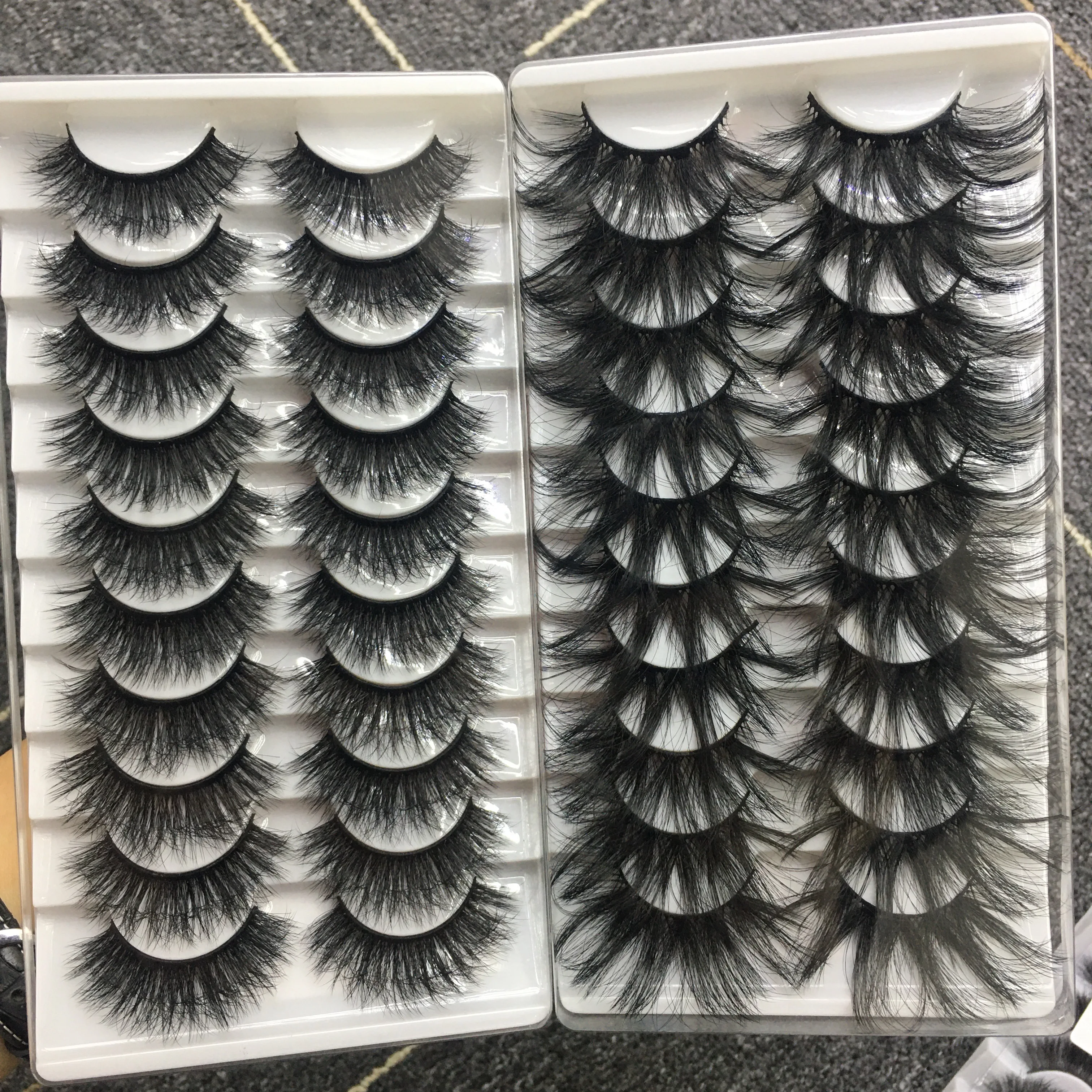 Private label Wholesale prices 100% 25mm Mink 3D /5D Natural Lashes Customized False Eyelashes Vendor