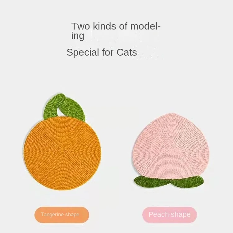 Factory Supplies Fruit Shape Cat Scratching Pad Cat Scratching Board Floor Sisal Claw Grinding Pad Pet Playing Toy