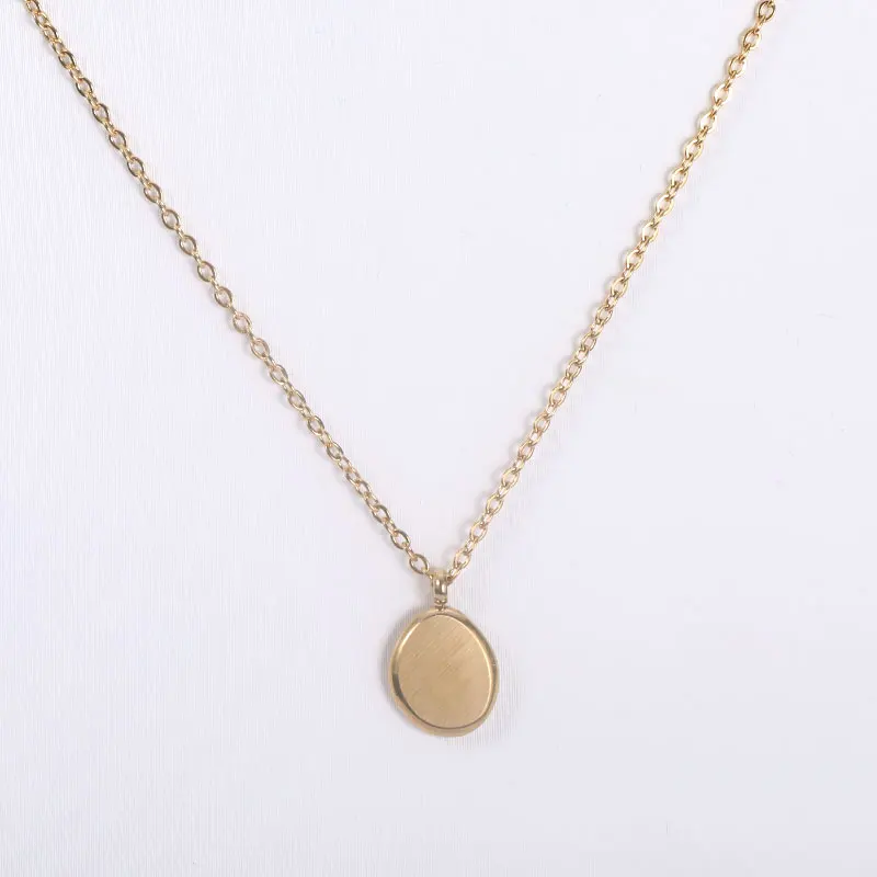 Minimalist Irregular Circle Necklace Stainless Steel Gold Rose Gold Silver Necklace Waterproof Jewelry Unisex Friendship