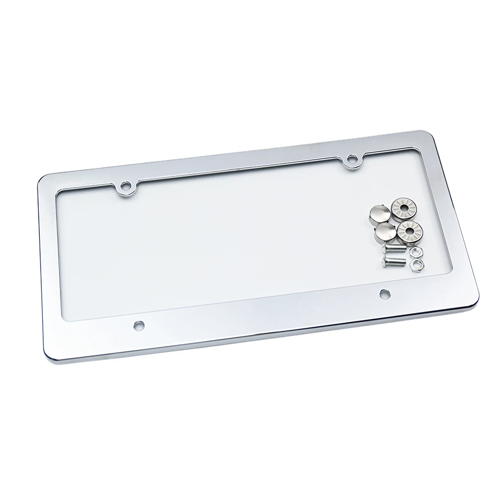 Custom High Quality Plastic Number Plate Holder License Plate Frame Sublimation Blank With Logo Printed